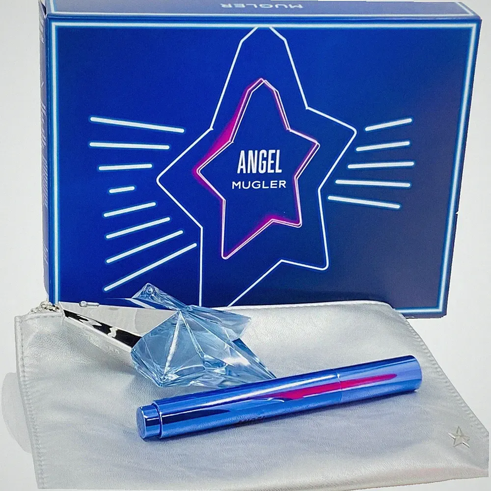 Angel Mugler EDP Spray,Perfuming Brush & Signature Pouch 3 Pieces Set * SEE