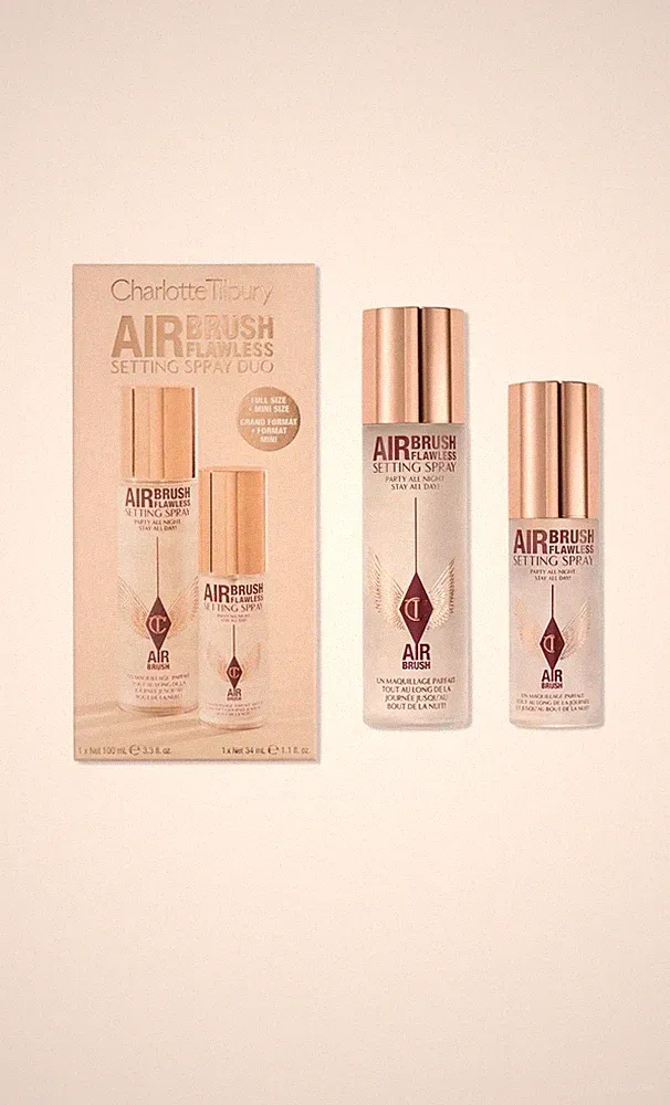 Charlotte Tilbury Air Brush Flawless Setting Spray Duo Full Size & Travel Size