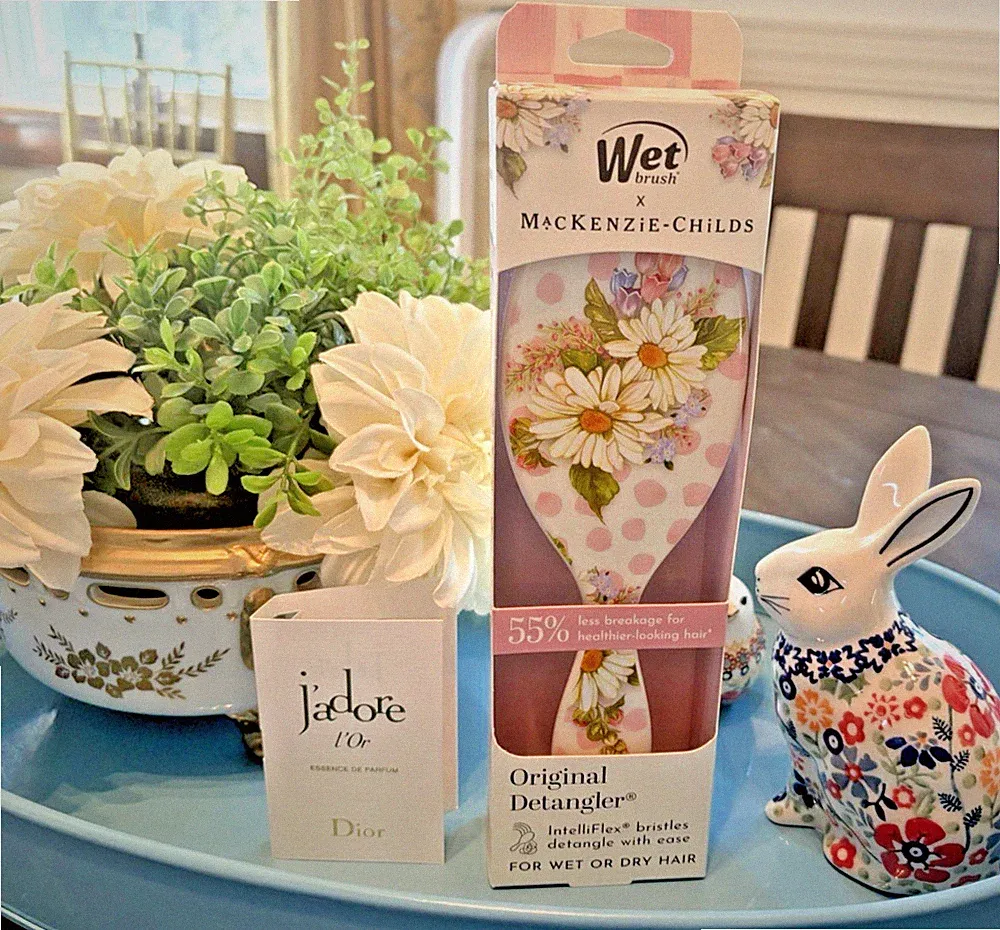 DIOR perfume Mackenzie-Childs check Wet Hair Brush wedding Birthday Travel Set🌈