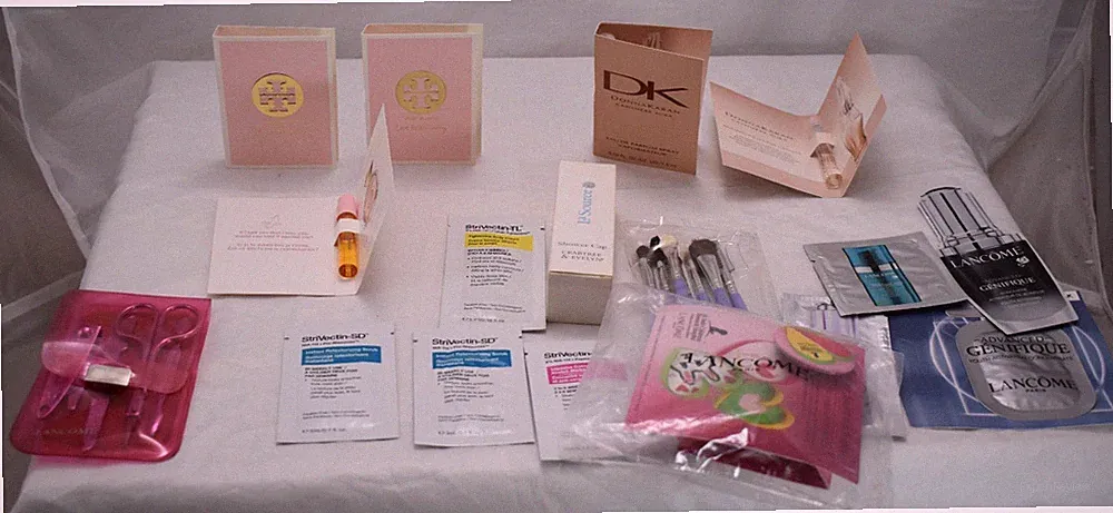 High End skincare & designer fragrance Lot Sample, & Travel Sizes brushes Mixed!