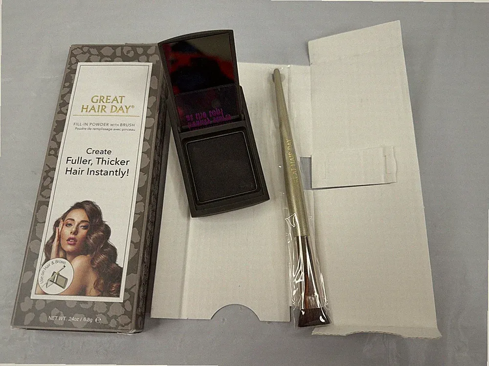 Joan Rivers Beauty Great Hair Day Fill-In Powder With Brush ~Brunette