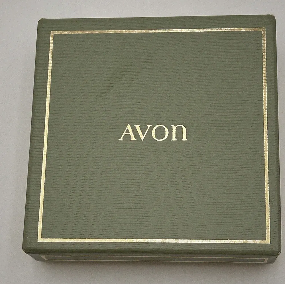 Vintage Avon OWL Pin Brooch Green Eyes Solid Perfume Holder Brushed Gold Tone